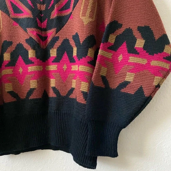 Bogner Vintage 80s Jacquard Knit Ski Sweater Desert Cactus Design Wool Sweater - Picture 4 of 14